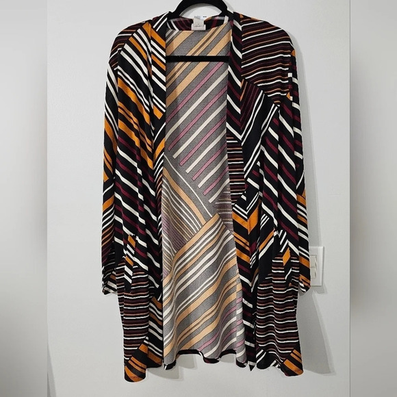 Chicos multicolored travel duster jacket size 4 - Picture 5 of 10